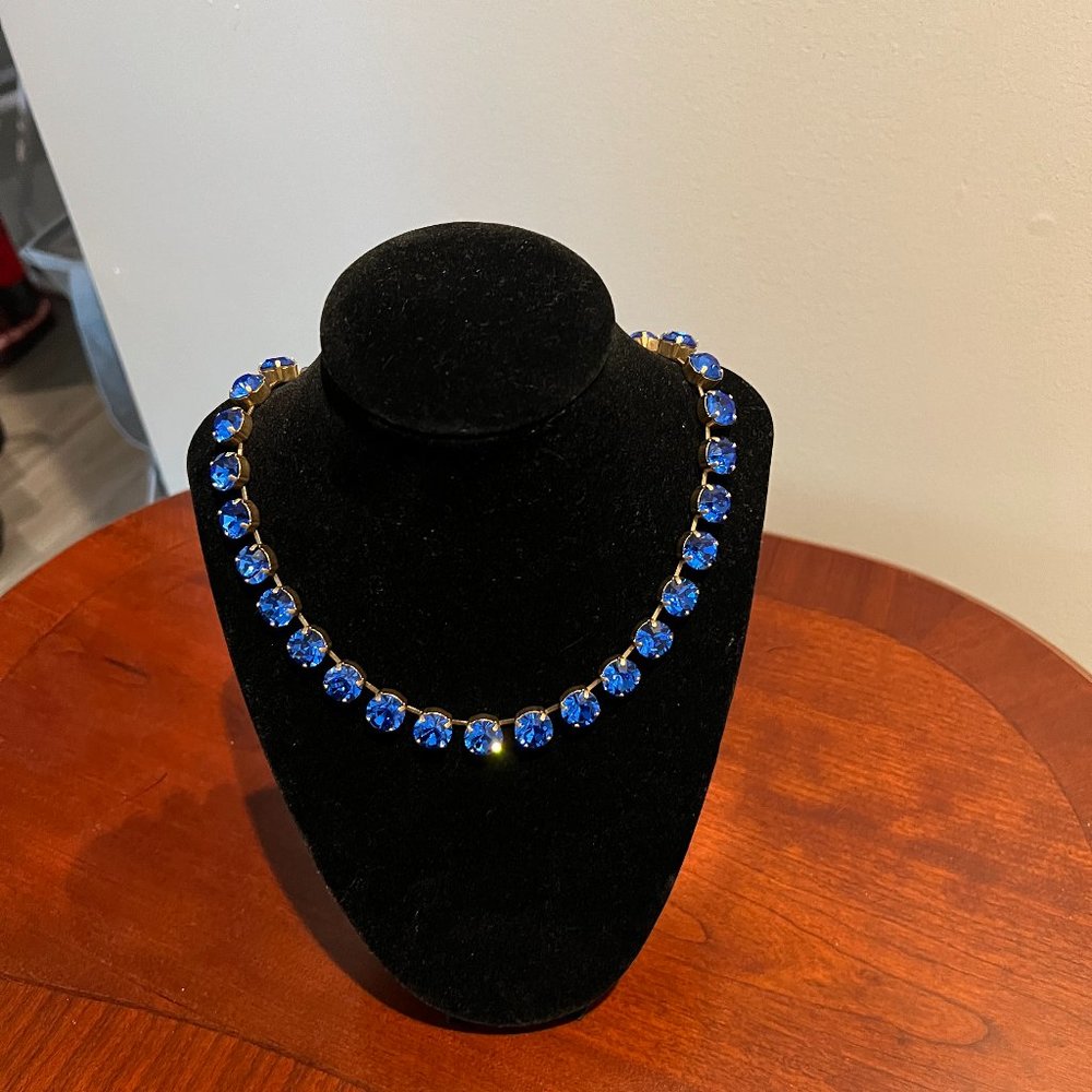 Loren Hope Kaylee Crystal Sapphire Necklace NWOT
